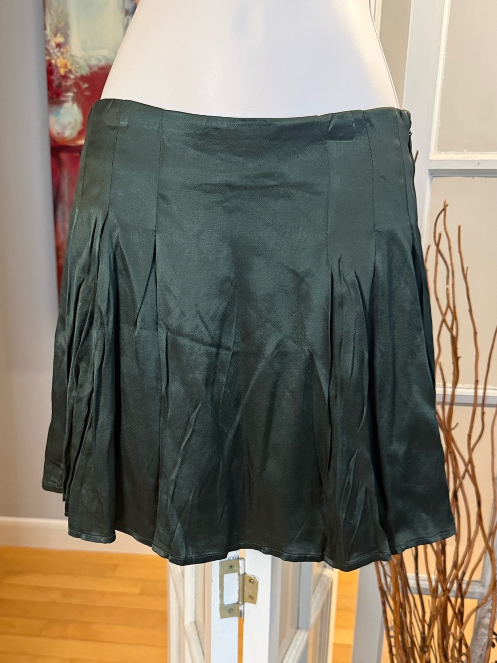 ✨NWT Francesca’s Mi Ami Pleated Green Mini Skort S✨